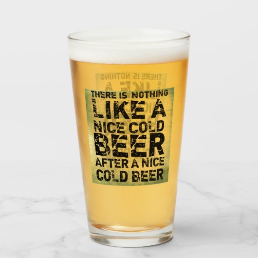 Funny Modern Pint Beer Glass Glas (Voorkant gevuld)