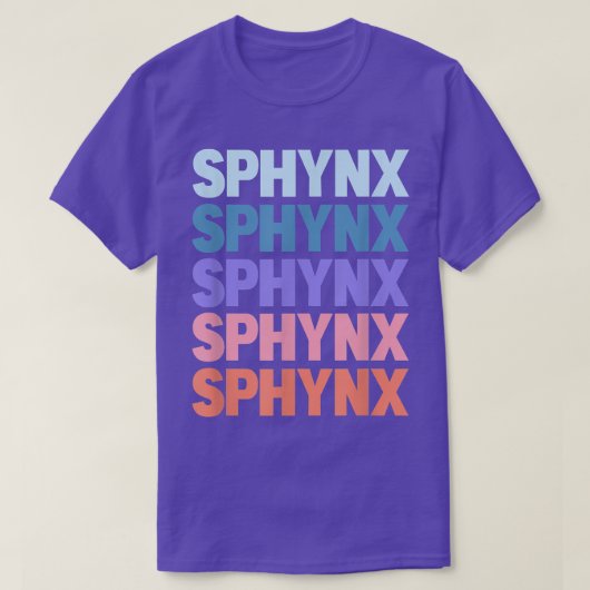 Funny Modern Repeate Tet Design Sphyn T-shirt (Design voorkant)