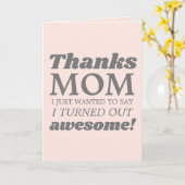 Funny Modern Retro Moederdag Kaart (Gele Bloem)