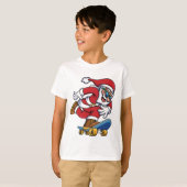 Funny Modern Skateboarding Santa Kerstfeestdag T-shirt (Voorkant volledig)