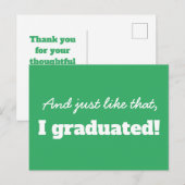 Funny Modern Typography Afstuderen Dank je wel Briefkaart (Voorkant / Achterkant)