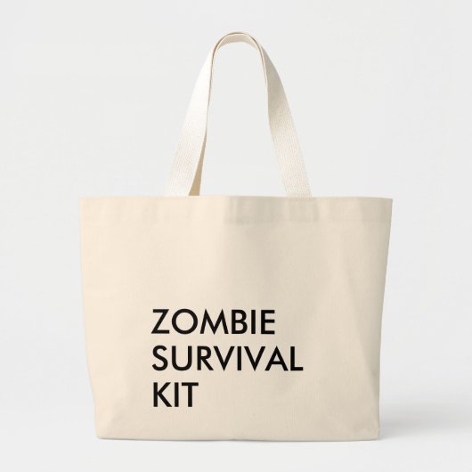 Funny Modern Typography Minimalist Grote Tote Bag (Voorkant)