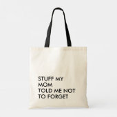 Funny Modern Typography Minimalist Tote Bag (Achterkant)