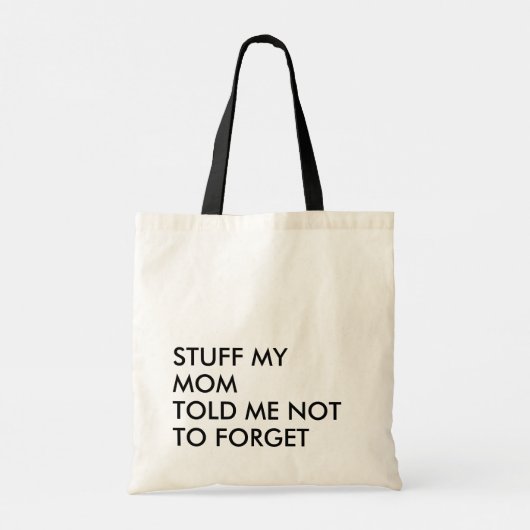 Funny Modern Typography Minimalist Tote Bag (Achterkant)