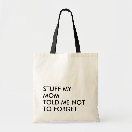 Funny Modern Typography Minimalist Tote Bag (Voorkant)