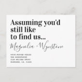 Funny Modern Typography Moving House Aankondigingskaart (Voorkant)