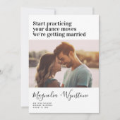 Funny Modern Typography Photo Wedding Save The Date (Voorkant)