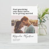 Funny Modern Typography Photo Wedding Save The Date (Staand voorkant)