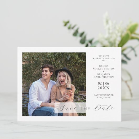 Funny Modern Typography Script  Minimalist Wedding (Staand voorkant)