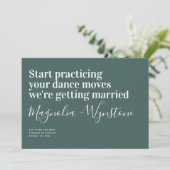 Funny Modern Typography Wedding Save the Date (Staand voorkant)