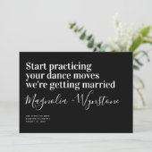 Funny Modern Typography Wedding Save the Date (Staand voorkant)