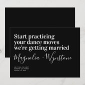 Funny Modern Typography Wedding Save the Date (Voorkant / Achterkant)