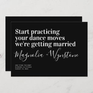 Funny Modern Typography Wedding Save the Date