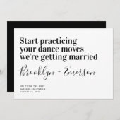 Funny Modern Typography Wedding Save the Date (Voorkant / Achterkant)