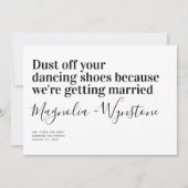 Funny Modern Typography Wedding Save The Date (Voorkant)