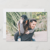 Funny Modern Unieke Foto Free Drinken Wedding Save The Date (Achterkant)