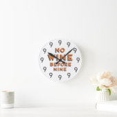 Funny Modern Wall Clock - Geen wijn voor negen Ronde Klok (Huis)