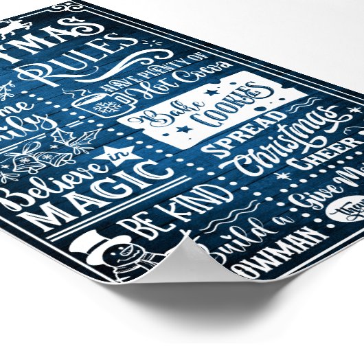 Funny Moderne kerstregels Poster (Hoek)