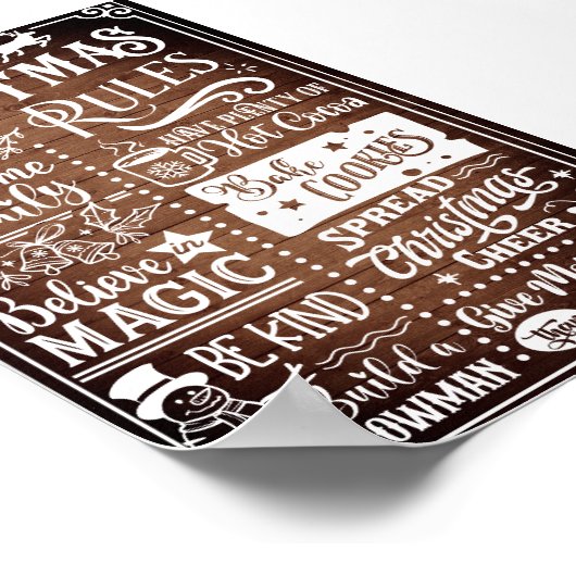 Funny Moderne kerstregels Poster (Hoek)