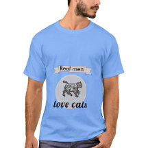 Funny Moderne Mannen Love Cats Blue Black