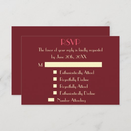 Funny moderne persoonlijke trouw uitnodiging RSVP (Voorkant / Achterkant)