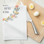 Funny moeder aan dochter keukenhanddoek (Quarter Fold)