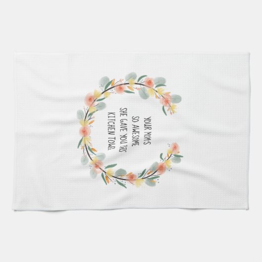 Funny moeder aan dochter keukenhanddoek (Horizontaal)