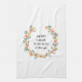 Funny moeder aan dochter keukenhanddoek