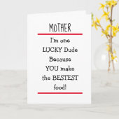 Funny Moeder Cheeky Verse Happy Mothers Dag Kaart (Gele Bloem)