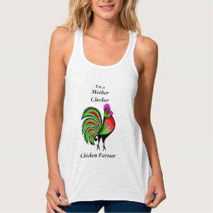 Funny Moeder Clucker Chicken Farmer Hen ww2 Tanktop