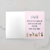 Funny Moeder Day Plant Lover Folie Wenskaart (Buiten Laag)