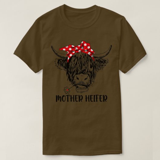 Funny Moeder Heifer Farmer Koe Moederdag T-shirt (Design voorkant)
