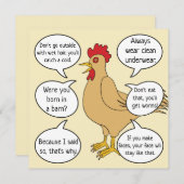 Funny moeder Hen Advice Moederdag (Voorkant / Achterkant)