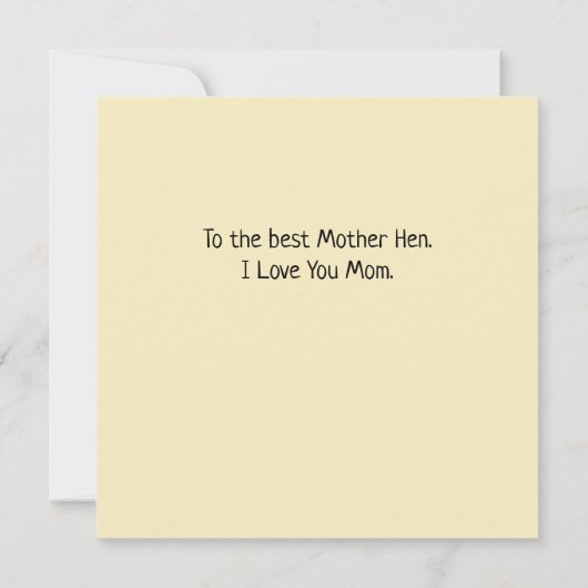 Funny moeder Hen Advice Moederdag (Achterkant)