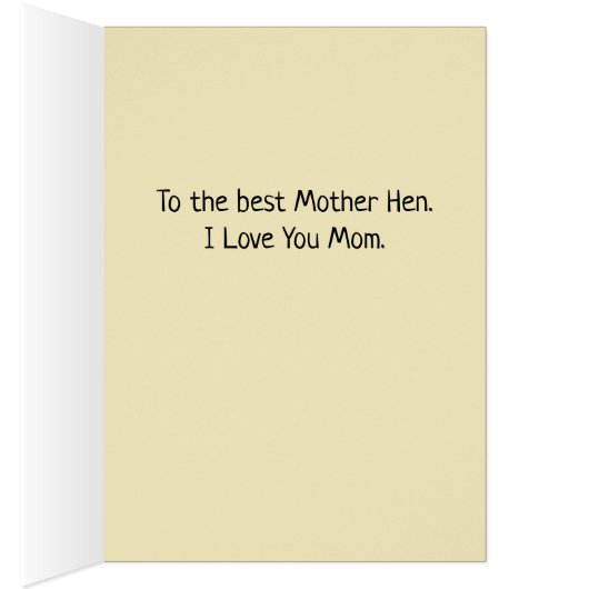 Funny moeder Hen Advice Moederdag (Binnen (Rechts))