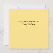 Funny moeder Hen Advice Moederdag | Geel (Achterkant)