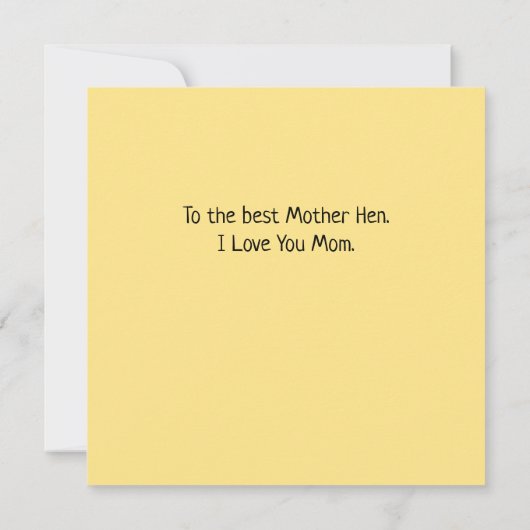 Funny moeder Hen Advice Moederdag | Geel (Achterkant)