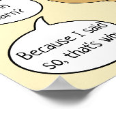 Funny moeder Hen Advice Moederdag Poster (Hoek)