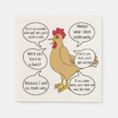 Funny Moeder Hen Advice MoM Servet (Voorkant)