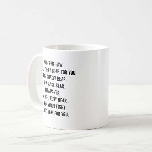 Funny Moeder-in-Wet Gift Mok (Voorkant links)