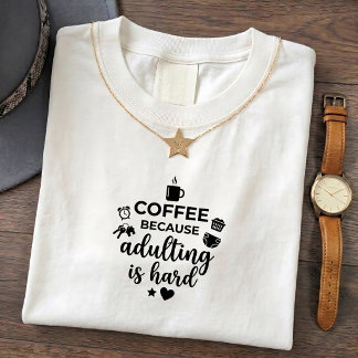 Funny Moeder Leven Omdat Harde Koffie T-shirt