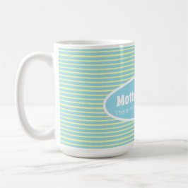 Funny Moeder van Big Family Pastel Stripe Custom Koffiemok