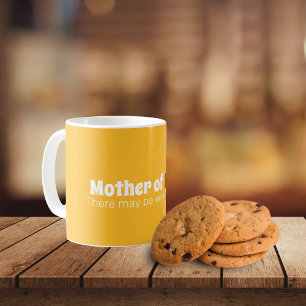 Funny Moeder van Boys Bright Yellow Coffee Mok