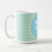 Funny Moeder van Boys Pastel Stripes Koffiemok (Links)