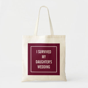 Funny Moeder van de Bride Quote   Rode Merlot Tote Bag