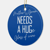 Funny Moeder van de Groom heeft een HUGe glas nodi Keramisch Ornament (Links)