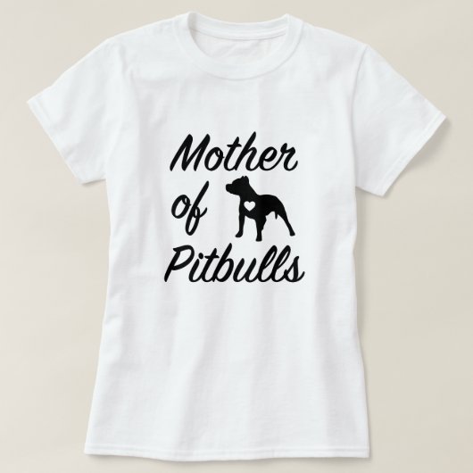 Funny Moeder van Pitbulls vrouwen Pit Bull shirt (Design voorkant)