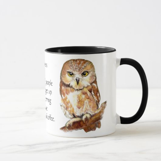 Funny Moeder voor koffie Quote, Owl Mok (Rechts)