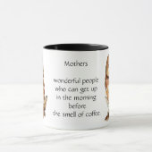 Funny Moeder voor koffie Quote, Owl Mok (Midden)
