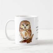 Funny Moeder voor koffie Quote, Owl Mok (Links)